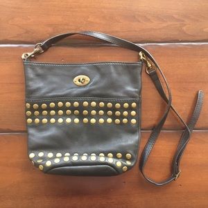 Lockwood Studded Bucket Bag in Black